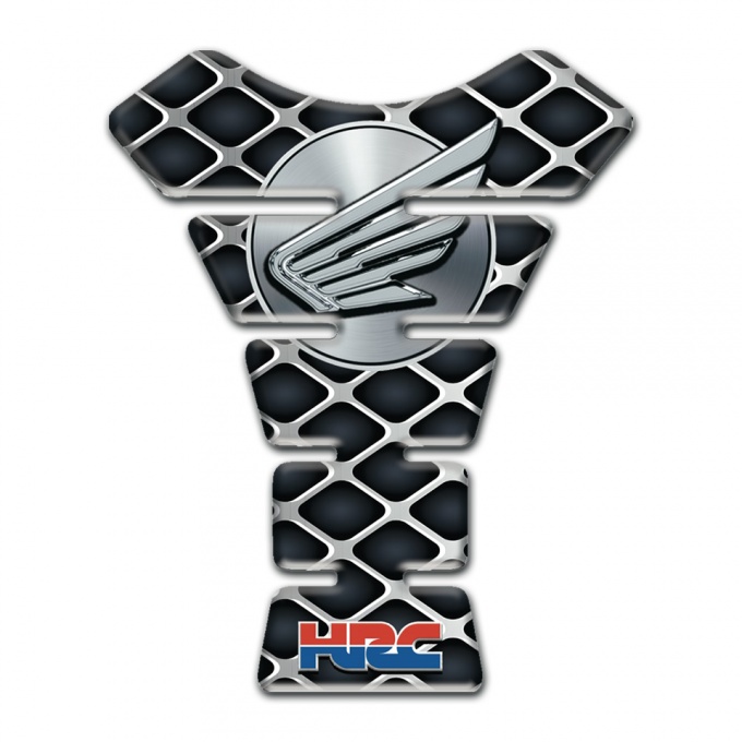 Honda Tank Protector Metal Grid effect with Wings logo Style 