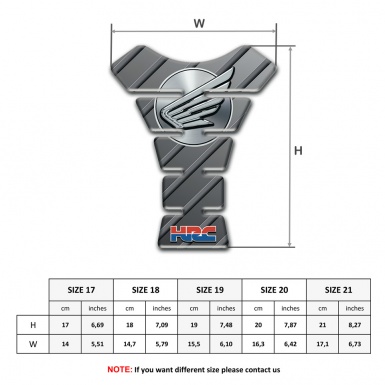 Honda Tank Pad Protector Diagonal Patterns Type 