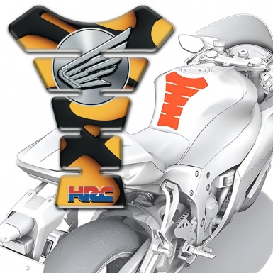 Honda Tank Protector Yellow Black Print HRC Style