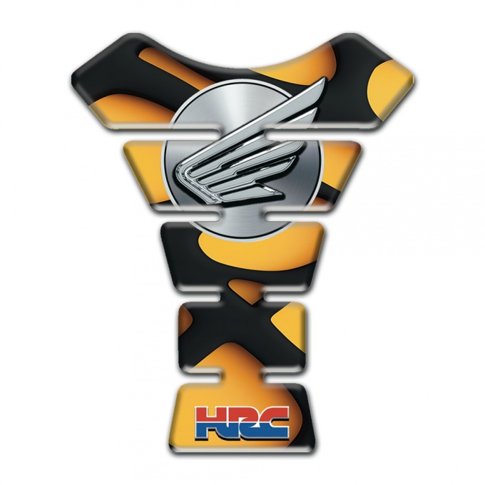 Honda Tank Protector Yellow Black Print HRC Style