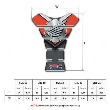 Honda Tank Protector Black Orange base Grey Logo Design 