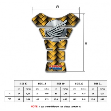 Honda Tank Guard Pads Yellow Braid Effect 