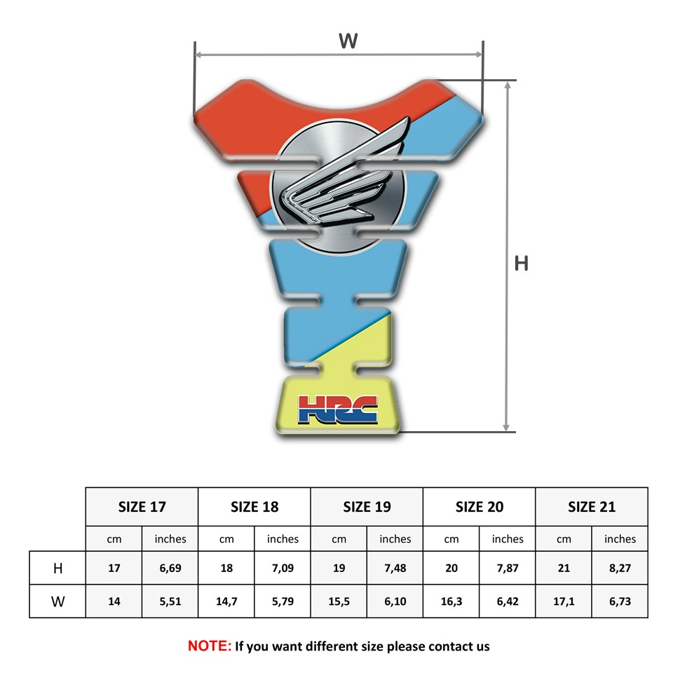 Honda Tank Protector Sky Blue Nuance Design HRC Edition | Tank ...