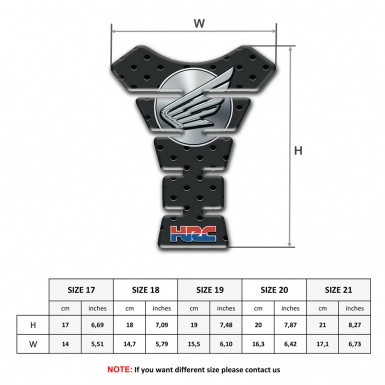Honda Tank Pad Motorbike Perforated Design HRC Style 