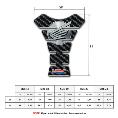Honda Tank Pad Protector Dark Carbon edition 