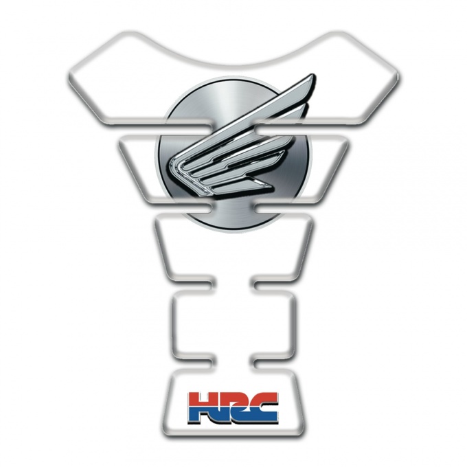 Honda Tank Protector White Base HRC style 