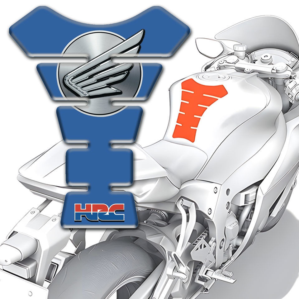 Honda Tank Guard Pads lue Base HRC Style | Tank Protectors | Stickers ...
