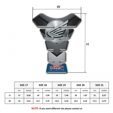 Honda  Tank Guard Pads Center Silicone Sticker 