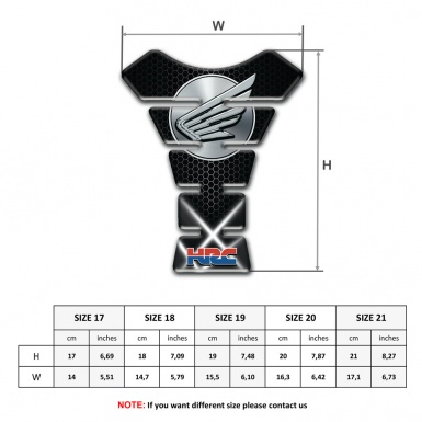 Honda Tank Pad Protector Crossed Lights Design