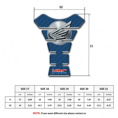 Honda Tank Fuse Blue Carbon Design 
