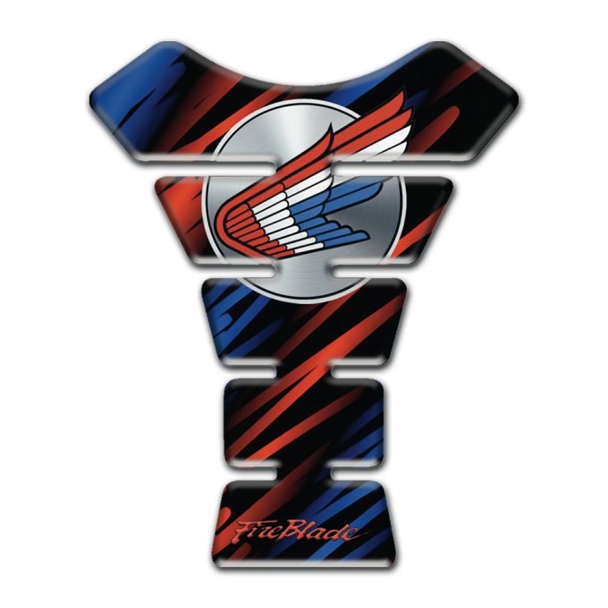 Honda Tank Protector Black with Red Blue Stripes 