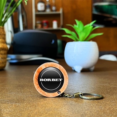 Borbet Key Chain Handmade from Wood Classic Black