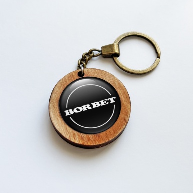 Borbet Key Chain Handmade from Wood Classic Black