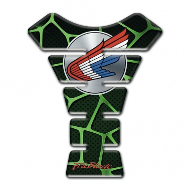 Honda Tank Protector Black with Green Decoration 