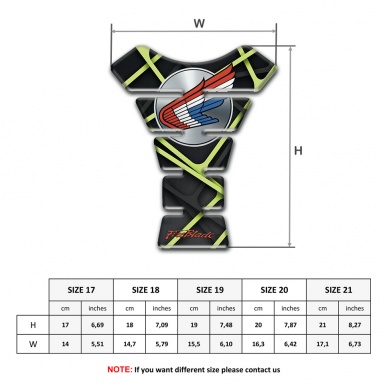 Honda Tank Protector Crossed Green Lines Design 