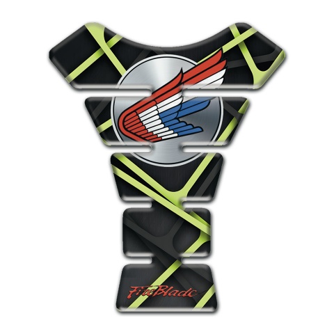 Honda Tank Protector Crossed Green Lines Design 