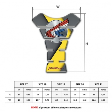 Honda Tank Fuse Yellow Grey Base Fire Blade Style 