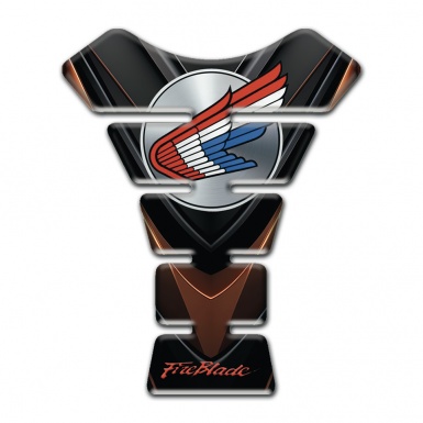 Honda Tank Protector Black Brown base Fire Blade Style 