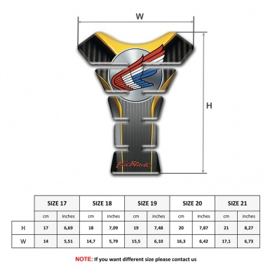 Honda Tank Protector Fire Blade Style Anti Slip Sticker 