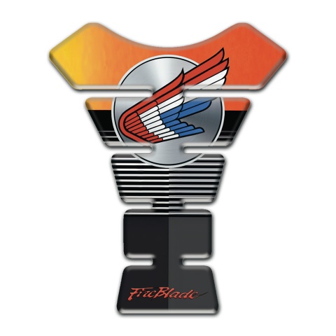 Honda Tank Fuse Orange Black Background Fire Blade Style 