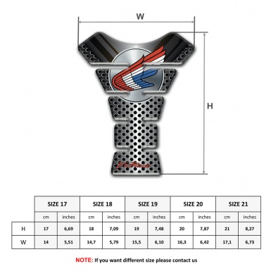 Honda Tank Guard Pads Perforated Metal Base Fire Blade Style 