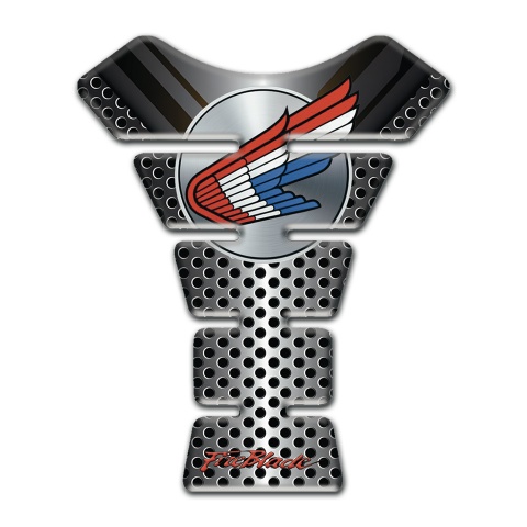 Honda Tank Guard Pads Perforated Metal Base Fire Blade Style 