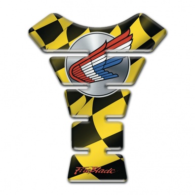 Honda Tank Fuse Black Yellow Figures Decoration 