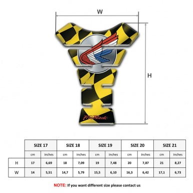 Honda Tank Fuse Black Yellow Figures Decoration 