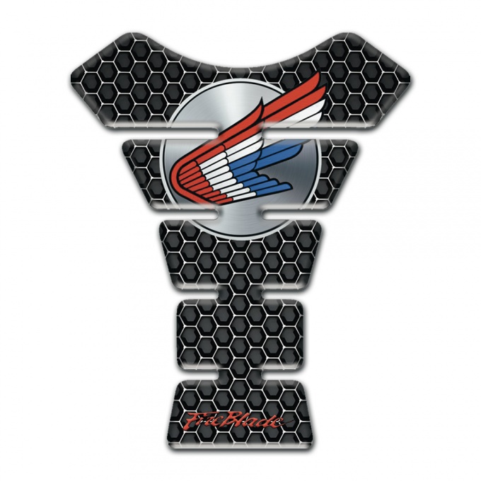 Honda Tank Guard Pads Metal Honeycomb Design 