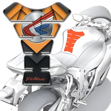 Honda Tank Pad Protector High-Quality Silicone Sticker Fire Blade Type 