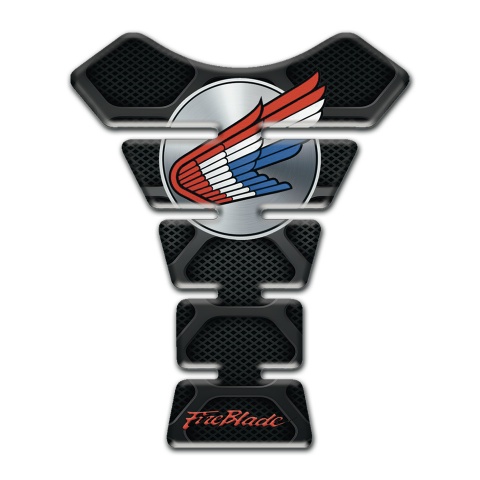 Honda Tank Fuse Dark Background Style Round Logo with Wings