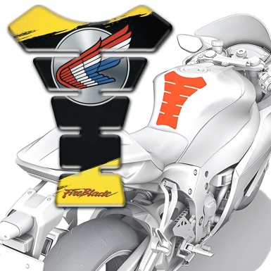 Honda Tank Guard Pads Yellow Black decoration Base Fire Blade Model 