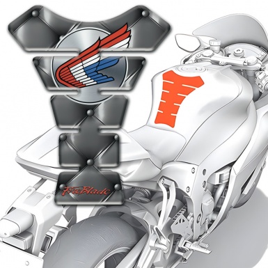 Honda Tank Pad Protector Grey Leather Effect Fire Blade Style 