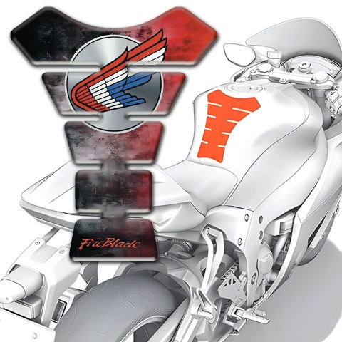 Honda Tank Fuse Mixed color Print Wings Logo Style 