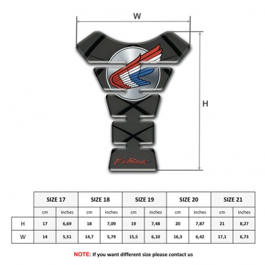 Honda Tank Pad Motorbike Premium Quality Anti Slip Sticker Fire Blade Edition