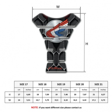 Honda Tank Protector 3D Figures base Design Wings logo 