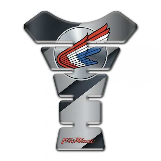 Honda Tank Pad Motorbike Grey Black Strokes Effect 