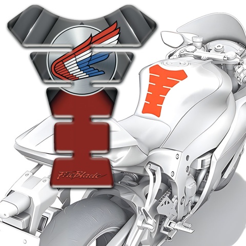 Honda Tank Fuse Grey Red Print Fire Blade Edition 