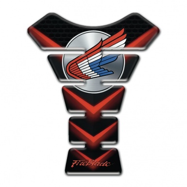 Honda Tank Pad Motorbike Red V Shape Decoration Wings Logo 