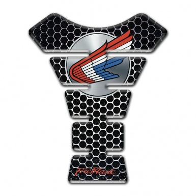 Honda Tank Guard Pads Perforated Metal Base Logo Circle Style 