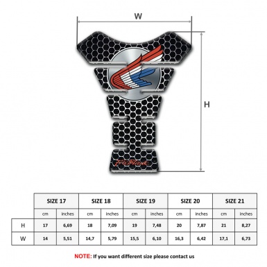 Honda Tank Guard Pads Perforated Metal Base Logo Circle Style 