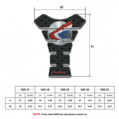 Honda Tank Pad Protector Holes background Logo Circle Style 