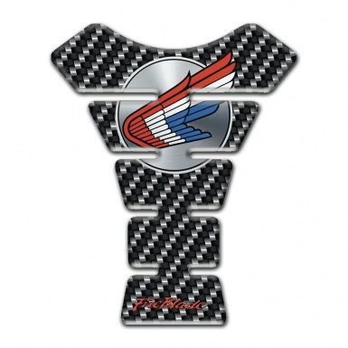 Honda Tank Pad Motorbike dark Carbon with Round Logo Style 