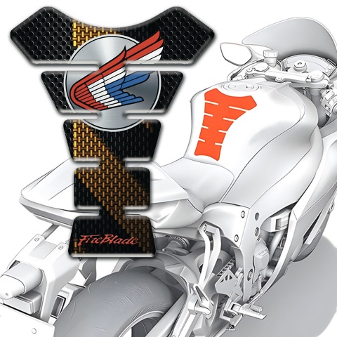 Honda Tank Guard Pads Black Brown Decoration Base Colorful Logo