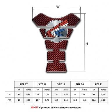 Honda Tank Fuse Red Carbon Colorful Logo 