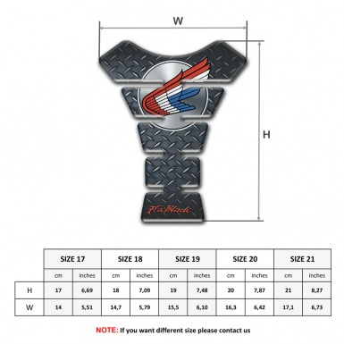 Honda Tank Protector Rough Effect Print Colorful Logo 