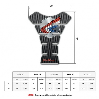 Honda Tank Guard Pads Premium Quality Edition fire Blade Design 