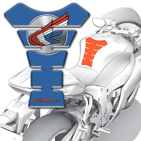 Honda Tank Pad Protector Blue print Colorful Logo