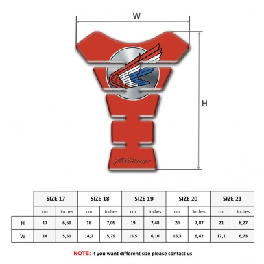 Honda Tank Fuse Red Print Colorful logo Fire Blade Style 