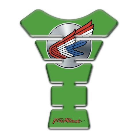 Honda Tank Protector Fresh Green Base Fire Blade Style 